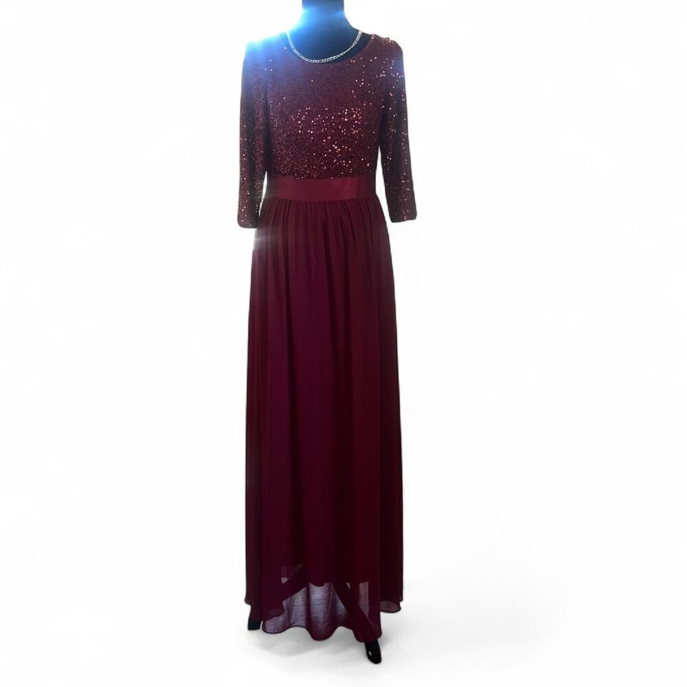 Ever Pretty Women's Burgundy Maxi Dress Formal Event SZ 6